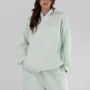 Minimalist Mint Hoodie - Women's Relaxed Pullover